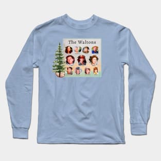 The Walton Family Cast Member collage Long Sleeve T-Shirt